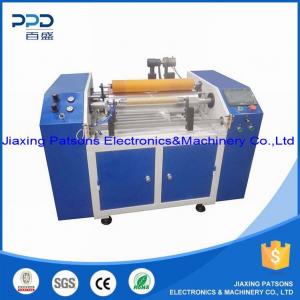 Semi automatic cling film roll rewinding machine